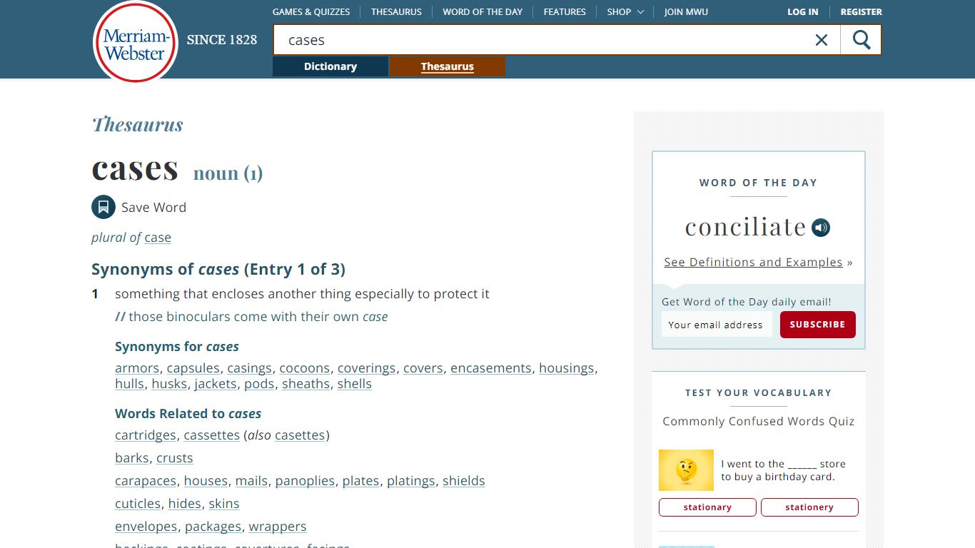 228 Synonyms & Antonyms of CASES - Merriam-Webster